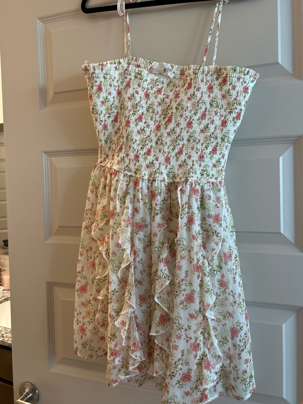Altar'd State Cream Sundress with Pink Floral Print